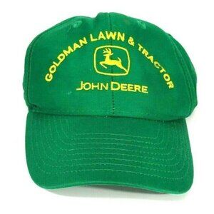 John Deere Snapback Cap Hat Men Women One Size Adjustable Green Yellow FLAW